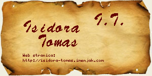 Isidora Tomaš vizit kartica